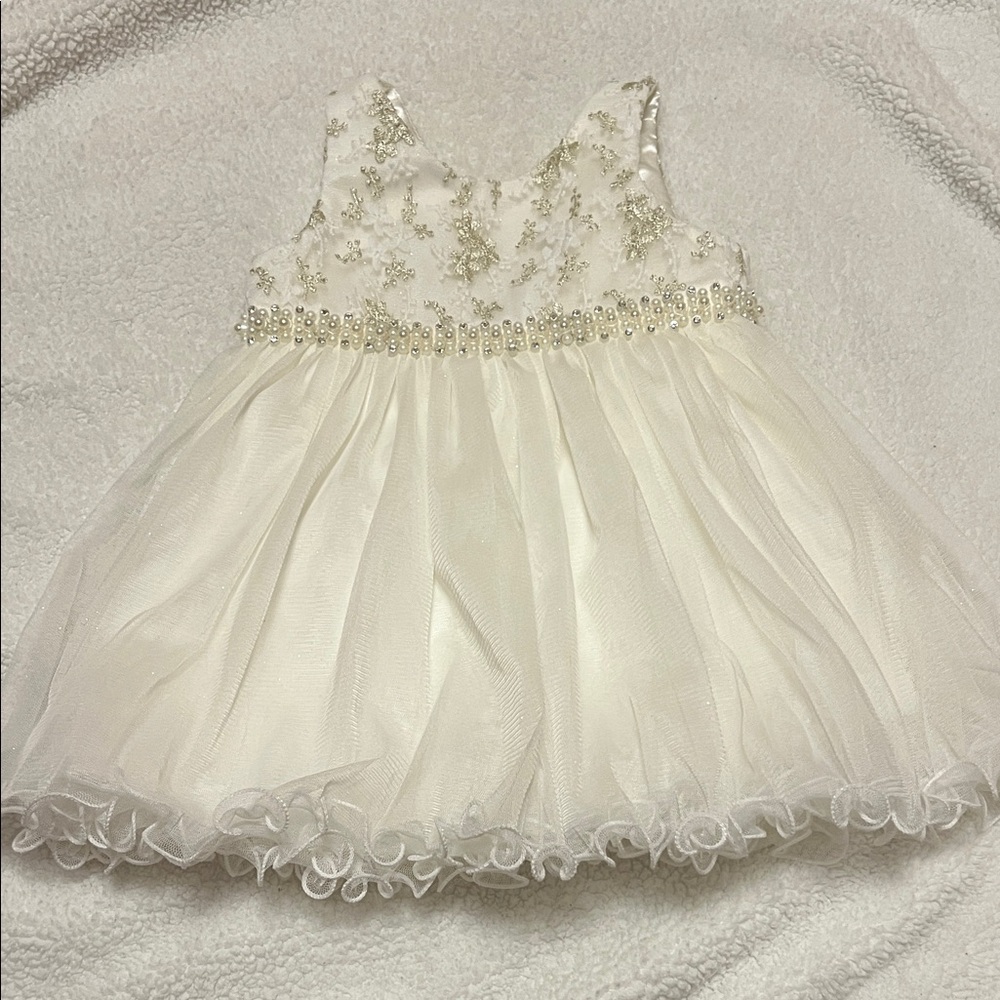 American Princess Ivory Beaded Tulle Dress for Girls